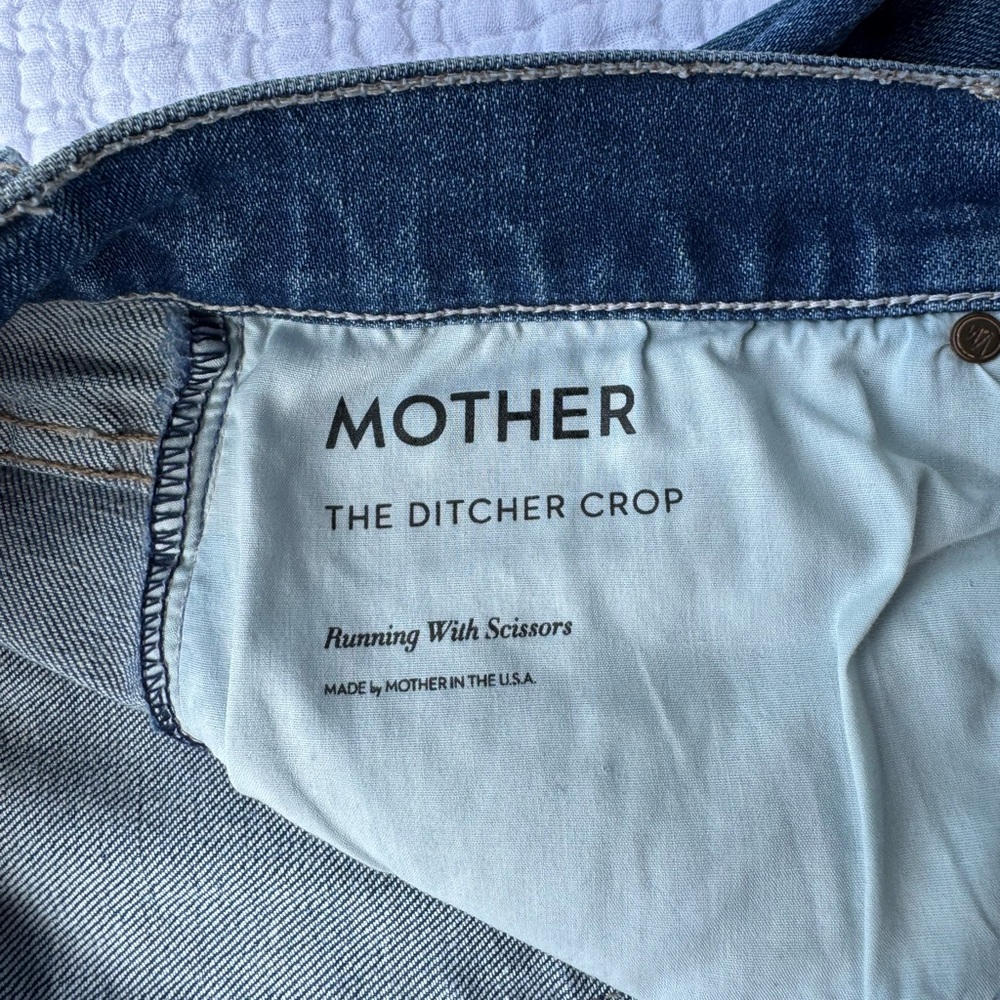 MOTHER Women's Medium Blue Straight Jeans - Picture 3 of 10
